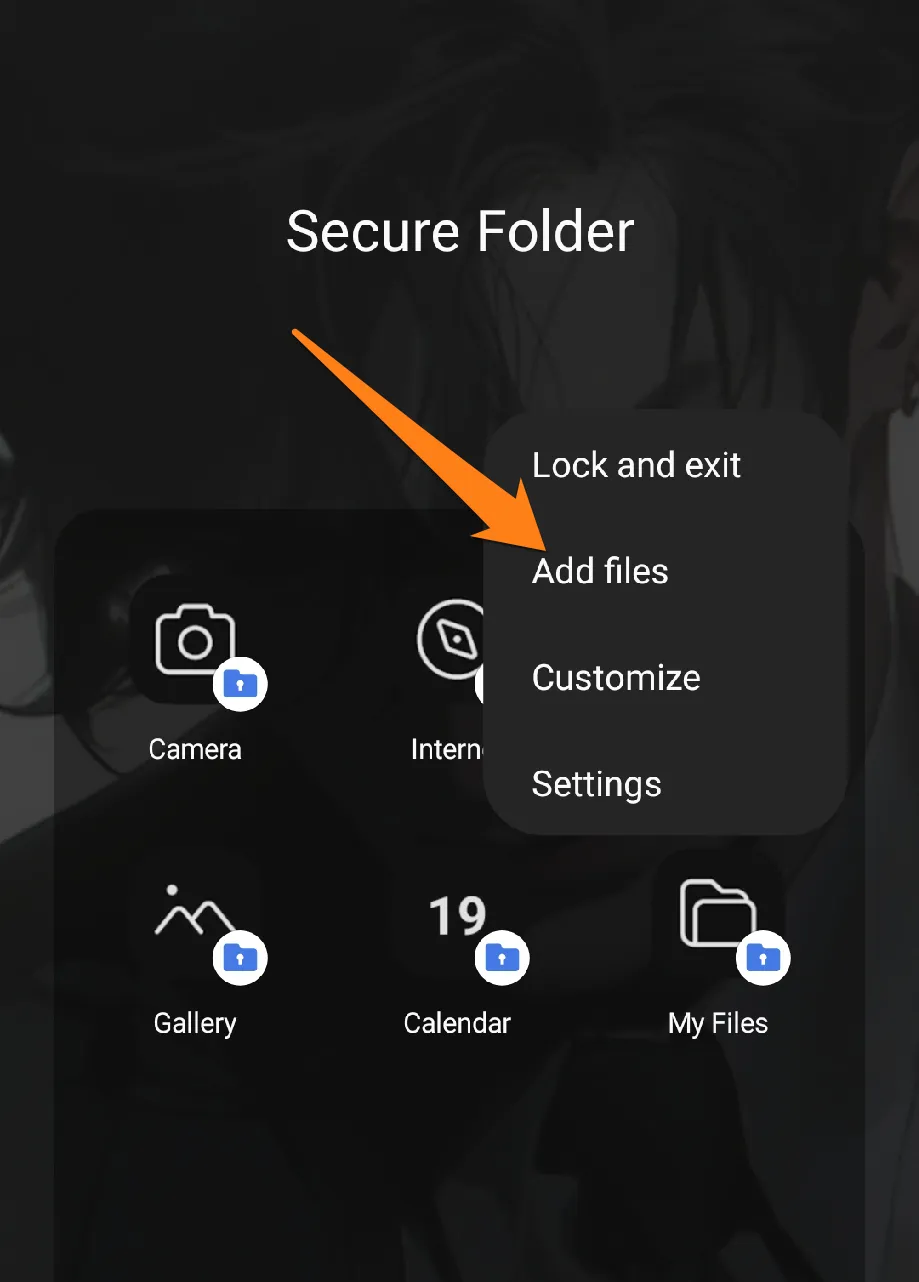 Click on Add Files How to Hide Photos on Android