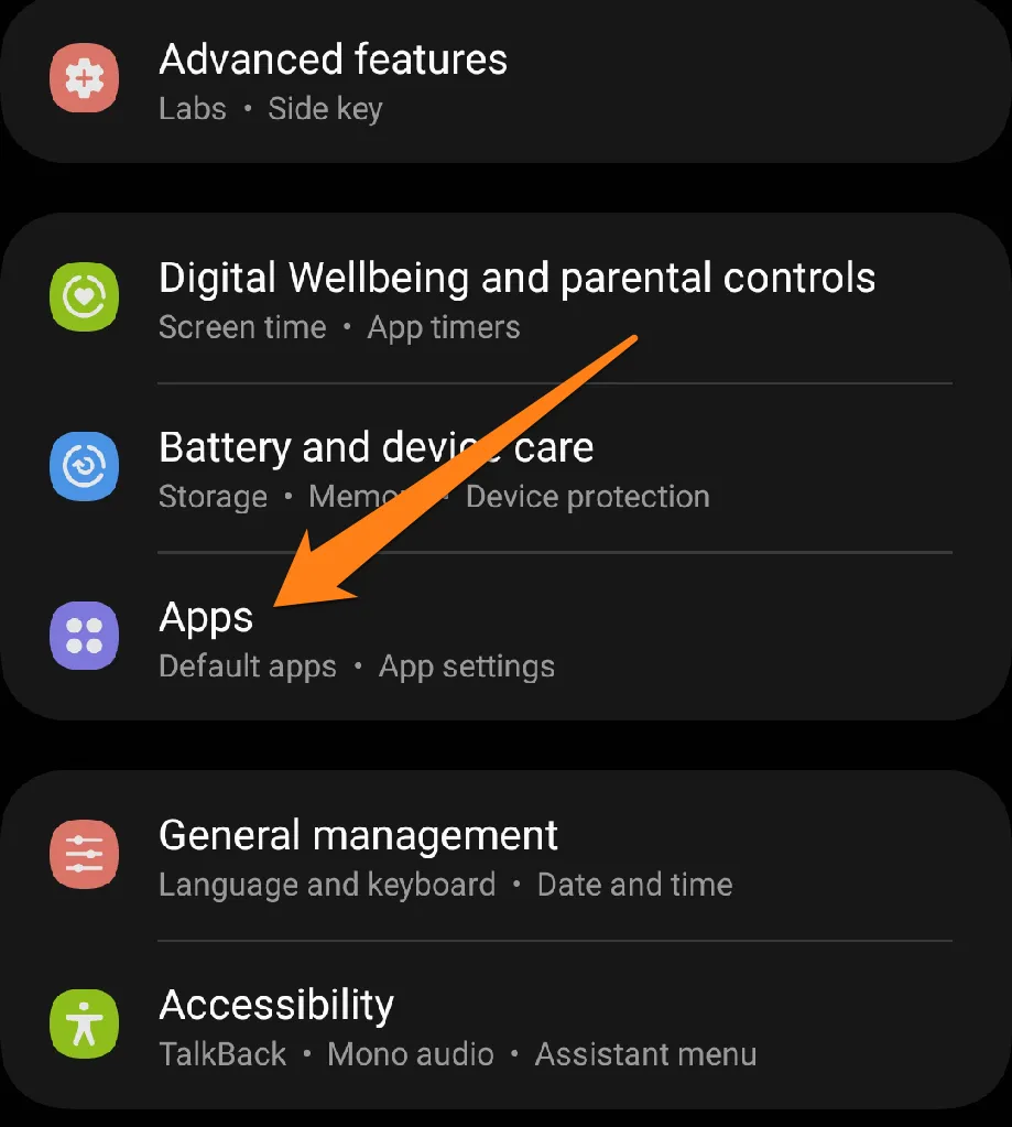 Click on Apps How To Fix Android Camera Not Working