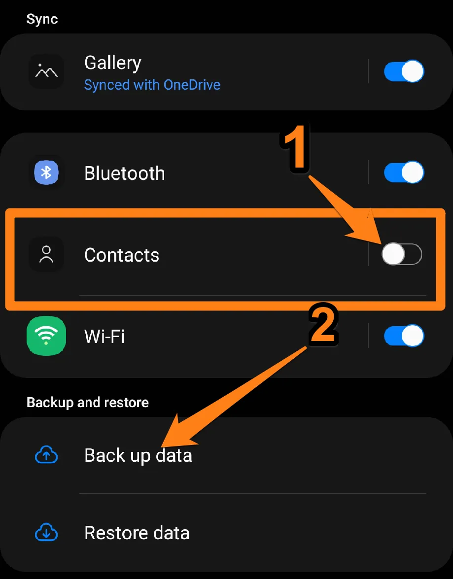How to Transfer Contacts to New Phone Click on Backup Data How to Transfer Contacts to New Phone