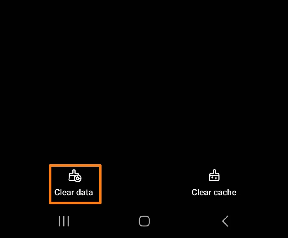 Click on Clear Data