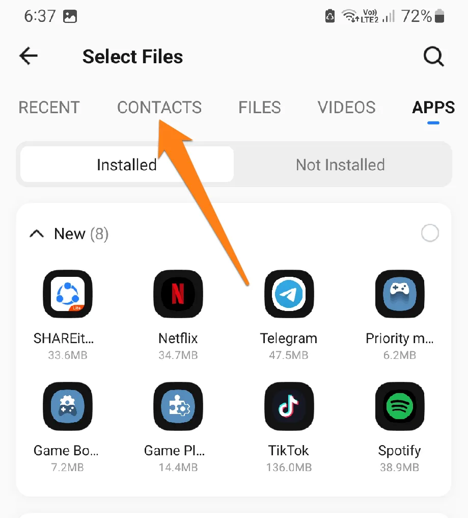 Click on Contacts How to Transfer Contacts to New Phone
