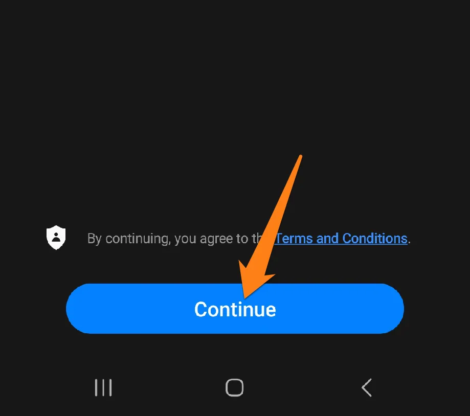 Click on Continue How to Copy Apps on Samsung Galaxy