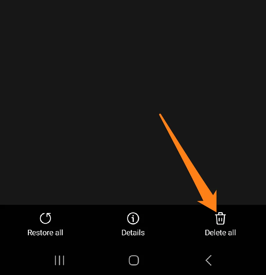 Click on Delete All
