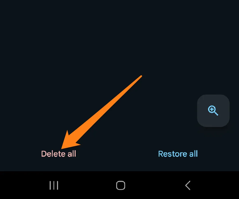Click on Delete All