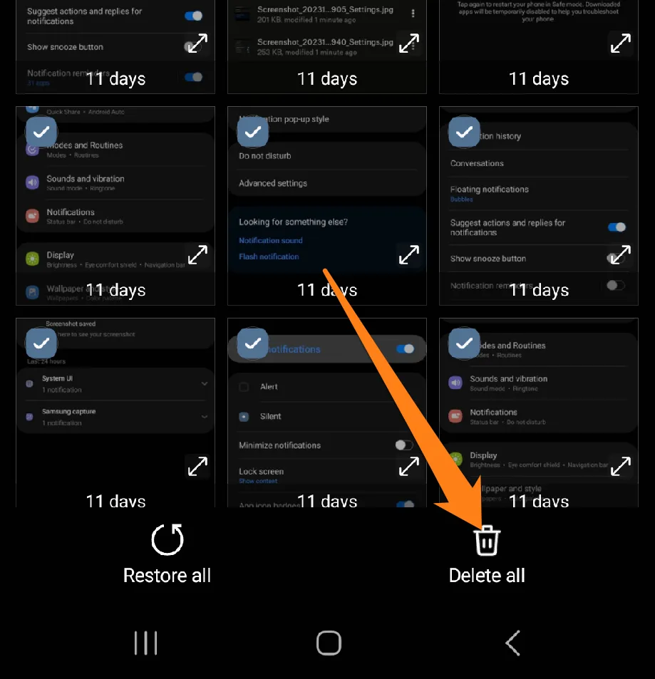 Click on Delete All How to Empty The Trash on Android