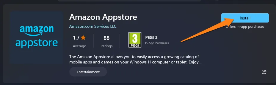How to Play Android Games on Windows 11 Click on Install How to Play Android Games on Windows 11
