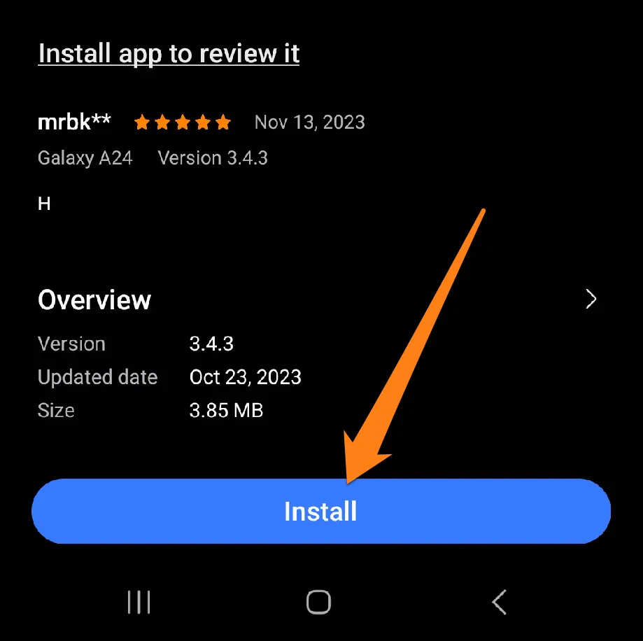 Click on Install How to Block Ads on Android