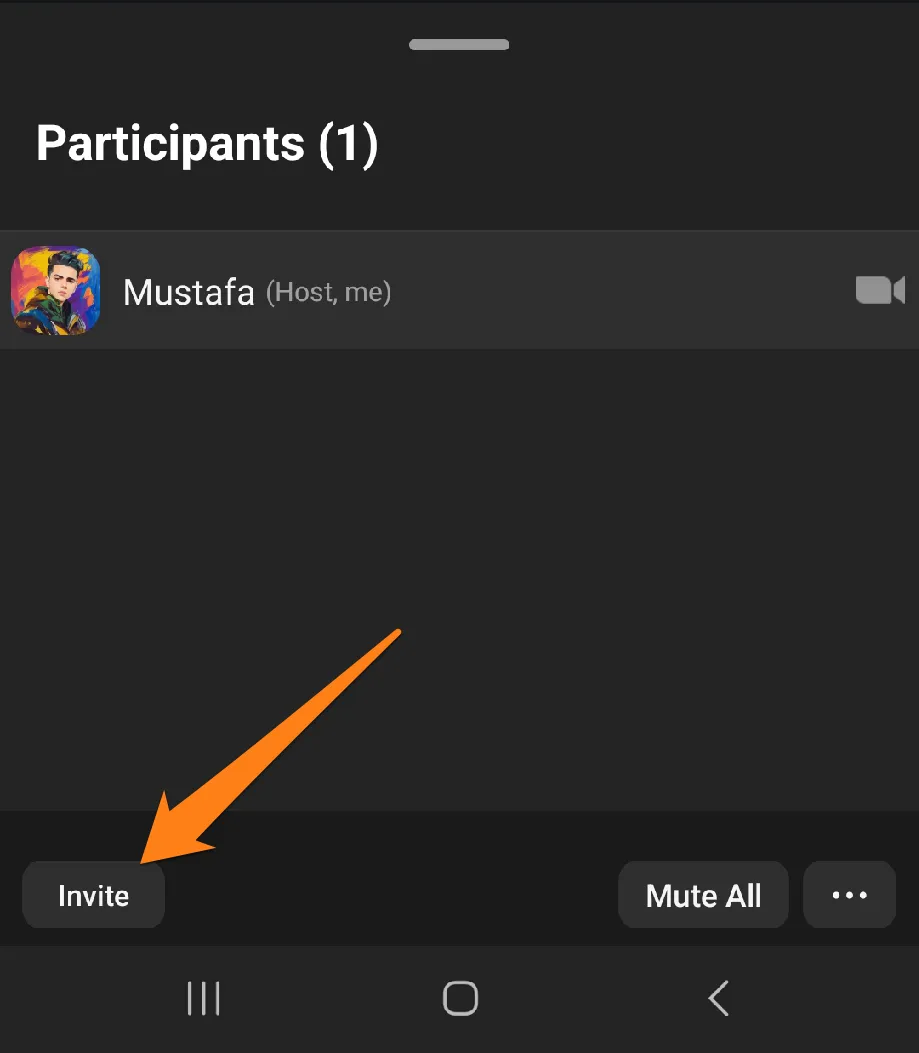 Click on Invite
