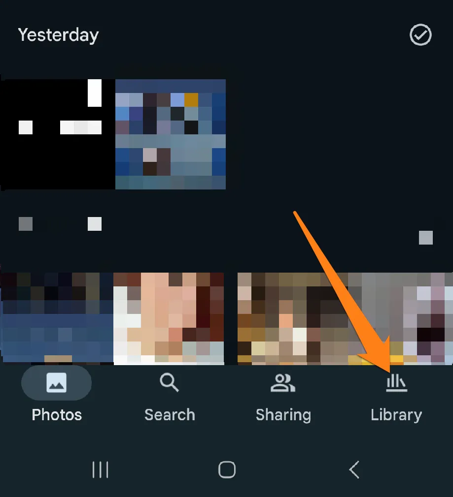 Click on Library How to Hide Photos on Android