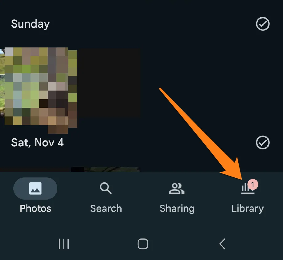 Click on Library