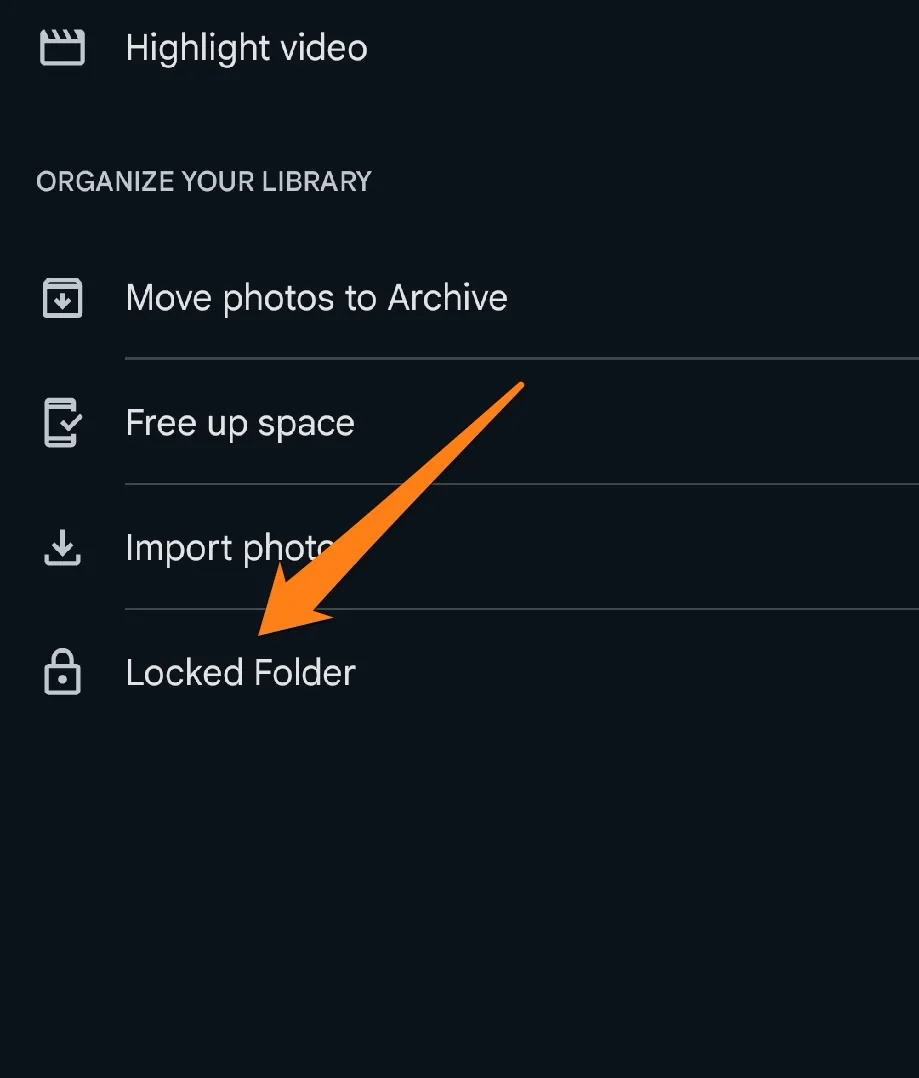 Click on Locked Folder How to Hide Photos on Android