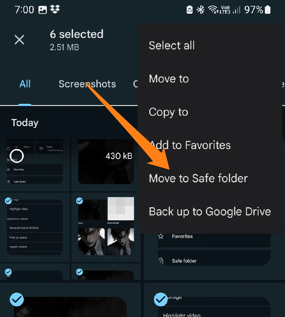 Click on Move to Safe Folder