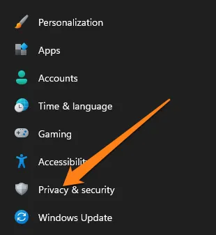 How to Clear Cache on Windows 11 Click on Privacy & security How to Clear Cache on Windows 11