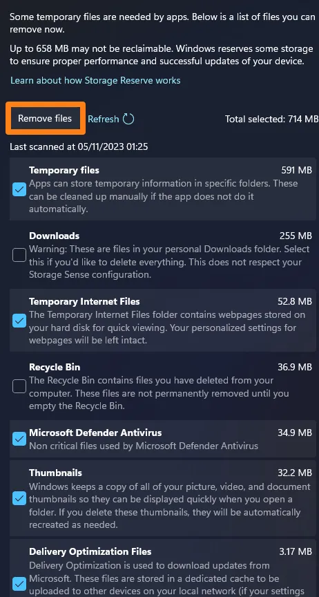 How to Clear Cache on Windows 11 Click on Remove files How to Clear Cache on Windows 11