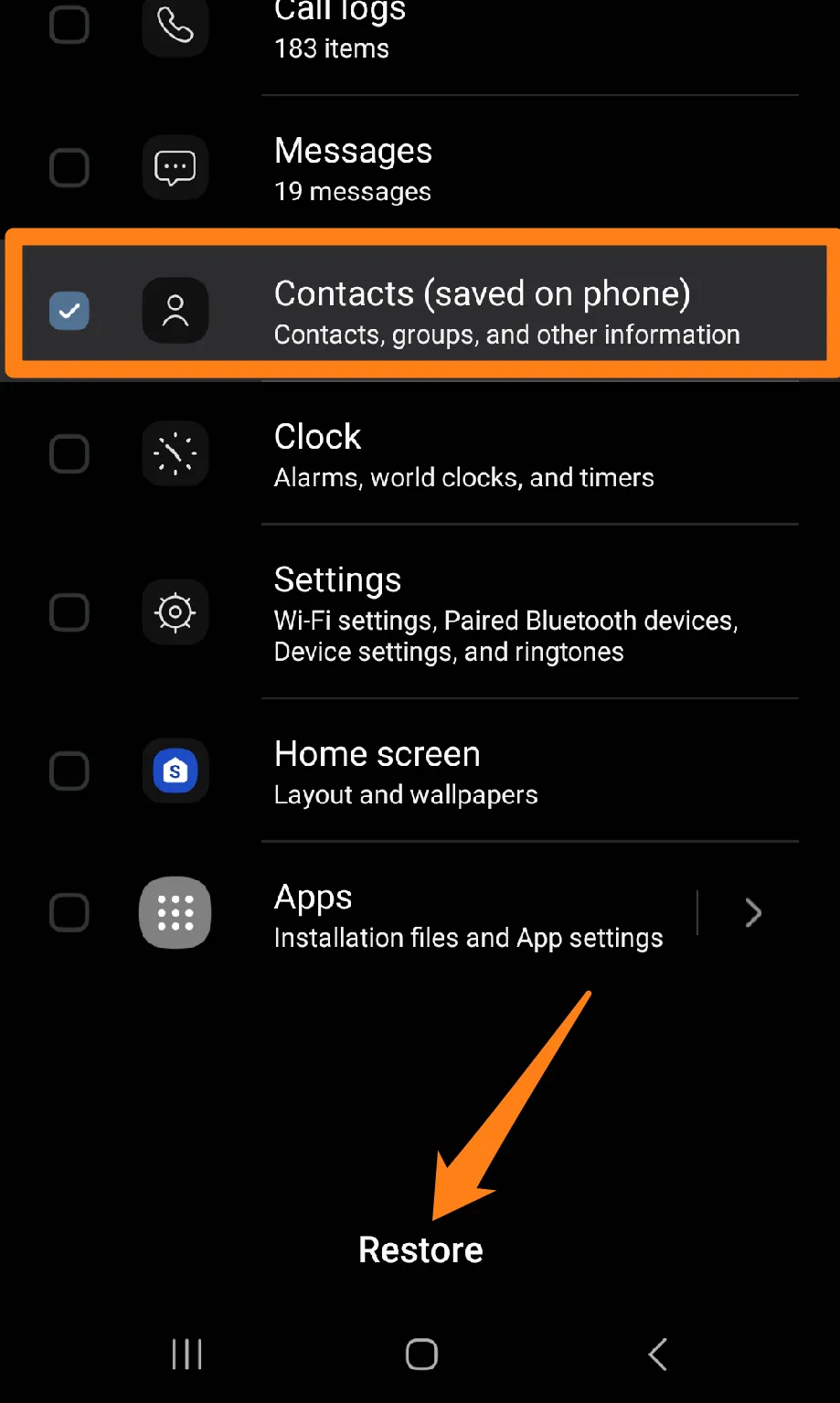 How to Transfer Contacts to New Phone Click on Restore below How to Transfer Contacts to New Phone