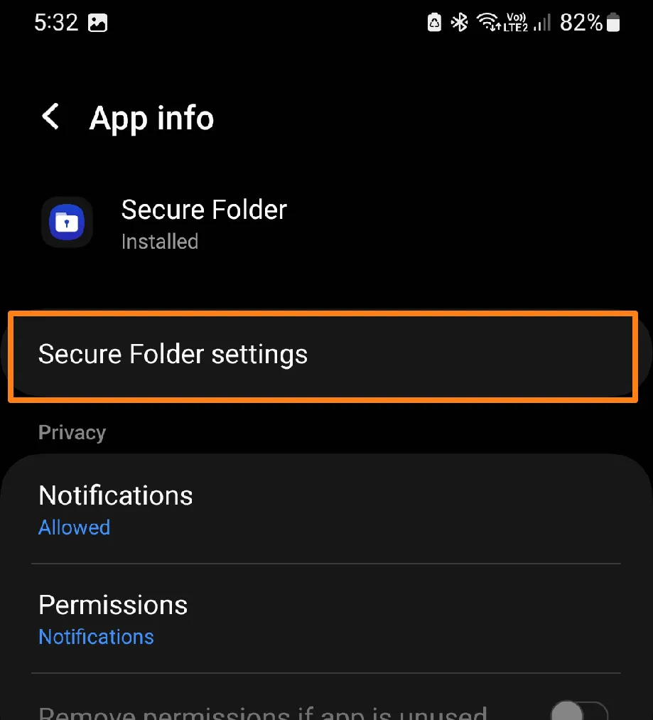 Click on Secure Folder Settings How to Hide Photos on Android