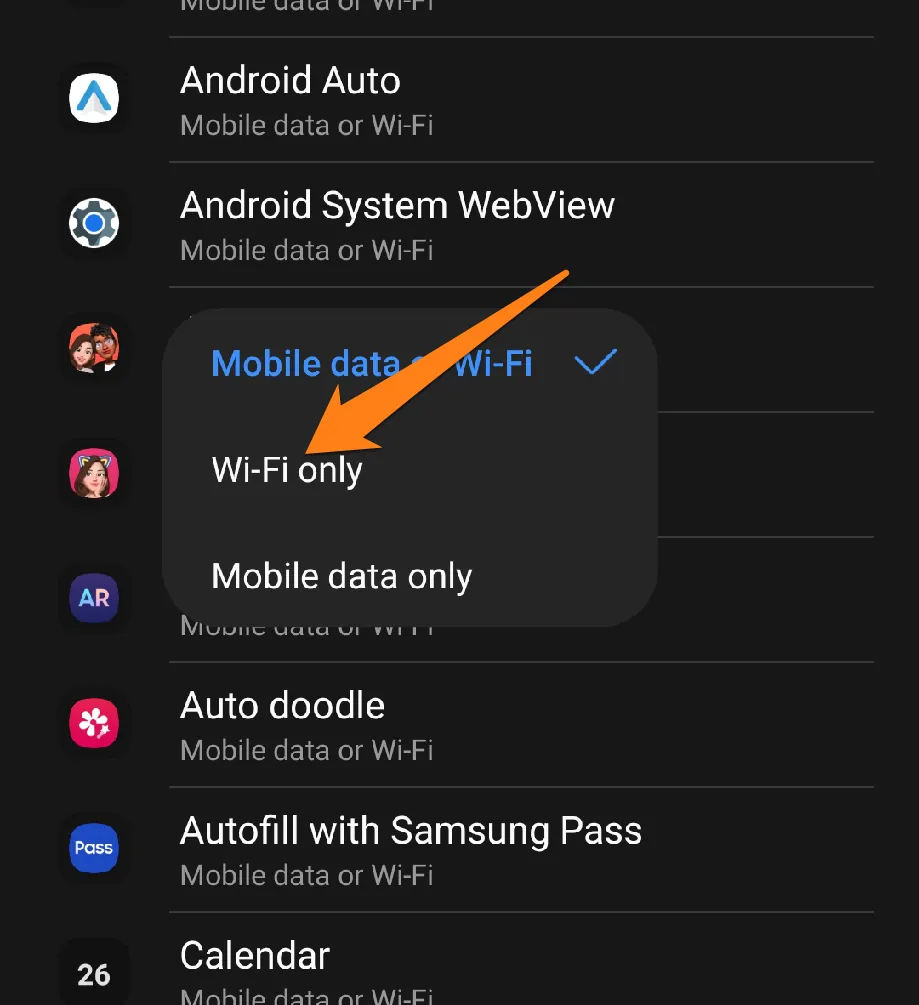 How to Block Internet For Apps on Android Click on Wi-Fi Only How to Block Internet For Apps on Android