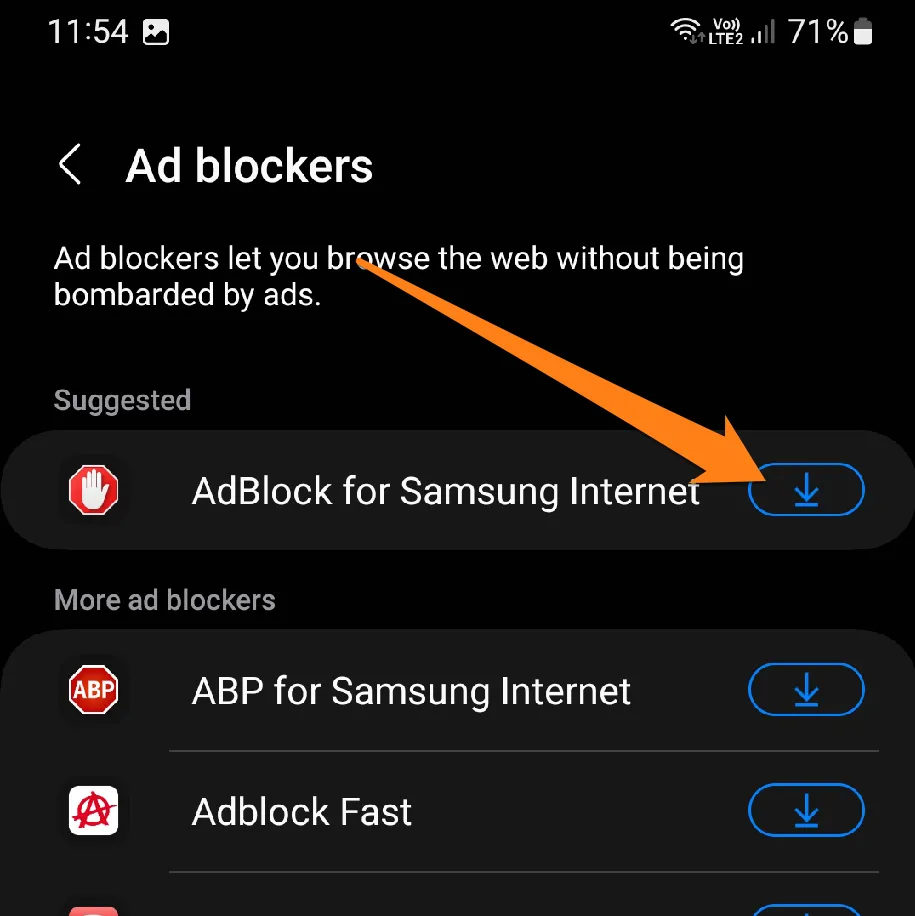 How to Block Ads on Android Click on download Ad Blocker for Samsung Internet How to Block Ads on Android