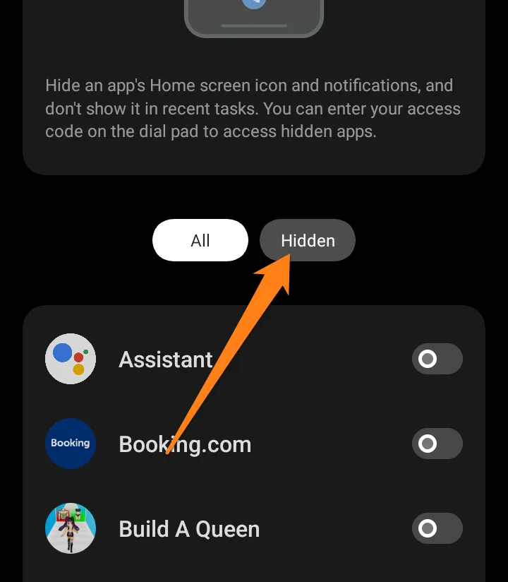 How to Find Hidden Apps on Android Click on hidden How to Find Hidden Apps on Android