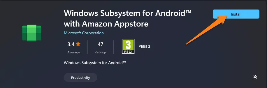 How to Play Android Games on Windows 11 Click on install How to Play Android Games on Windows 11