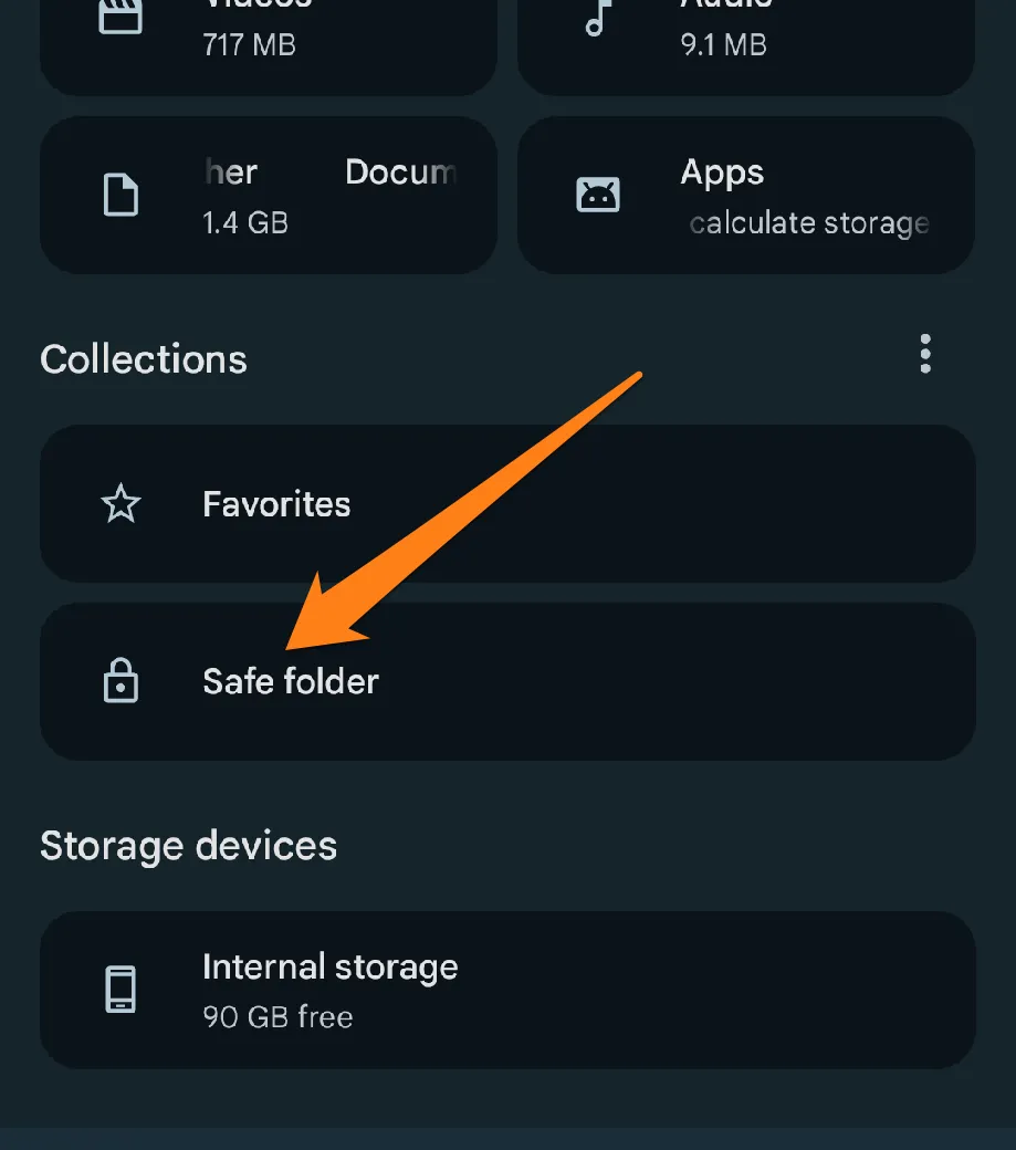 Click on the Safe folder