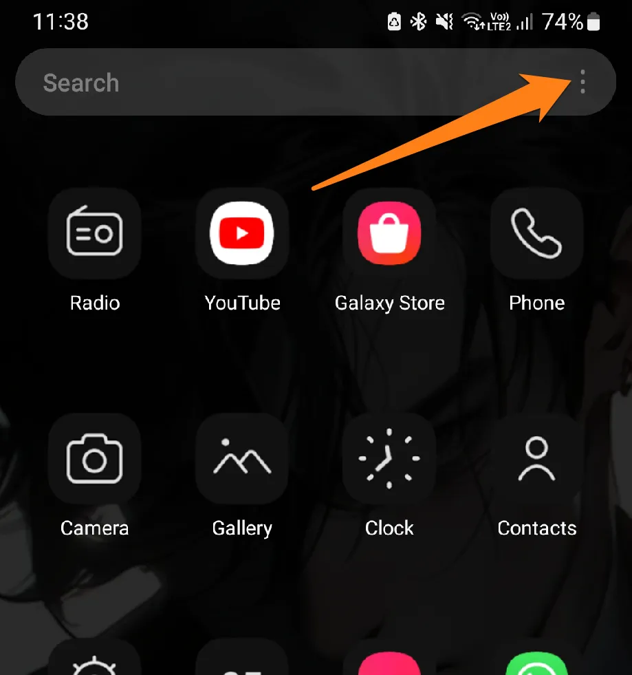 Click on the three dots How to Find Hidden Apps on Android