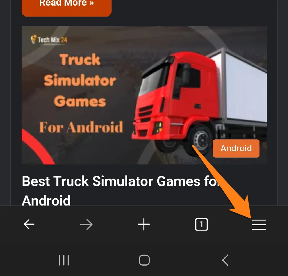 Click on the three marks