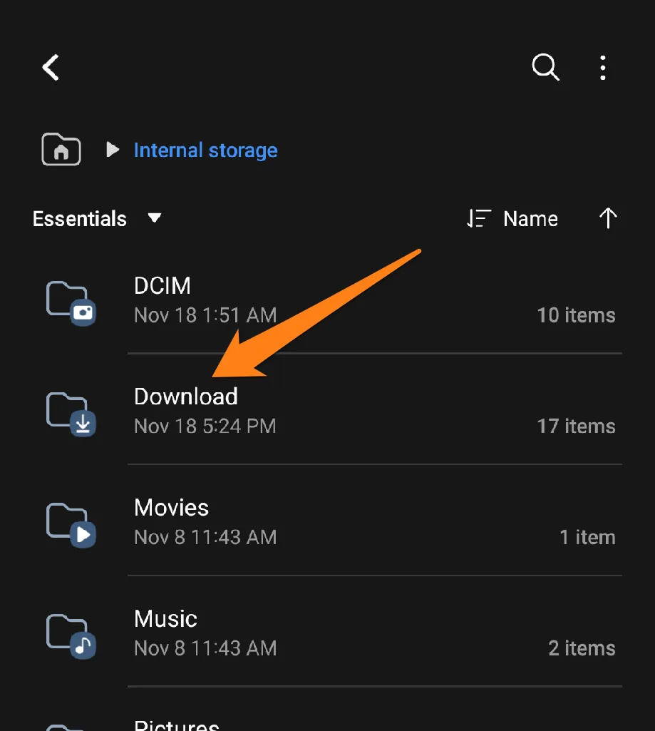 How to Transfer Contacts to New Phone Open the Download folder How to Transfer Contacts to New Phone