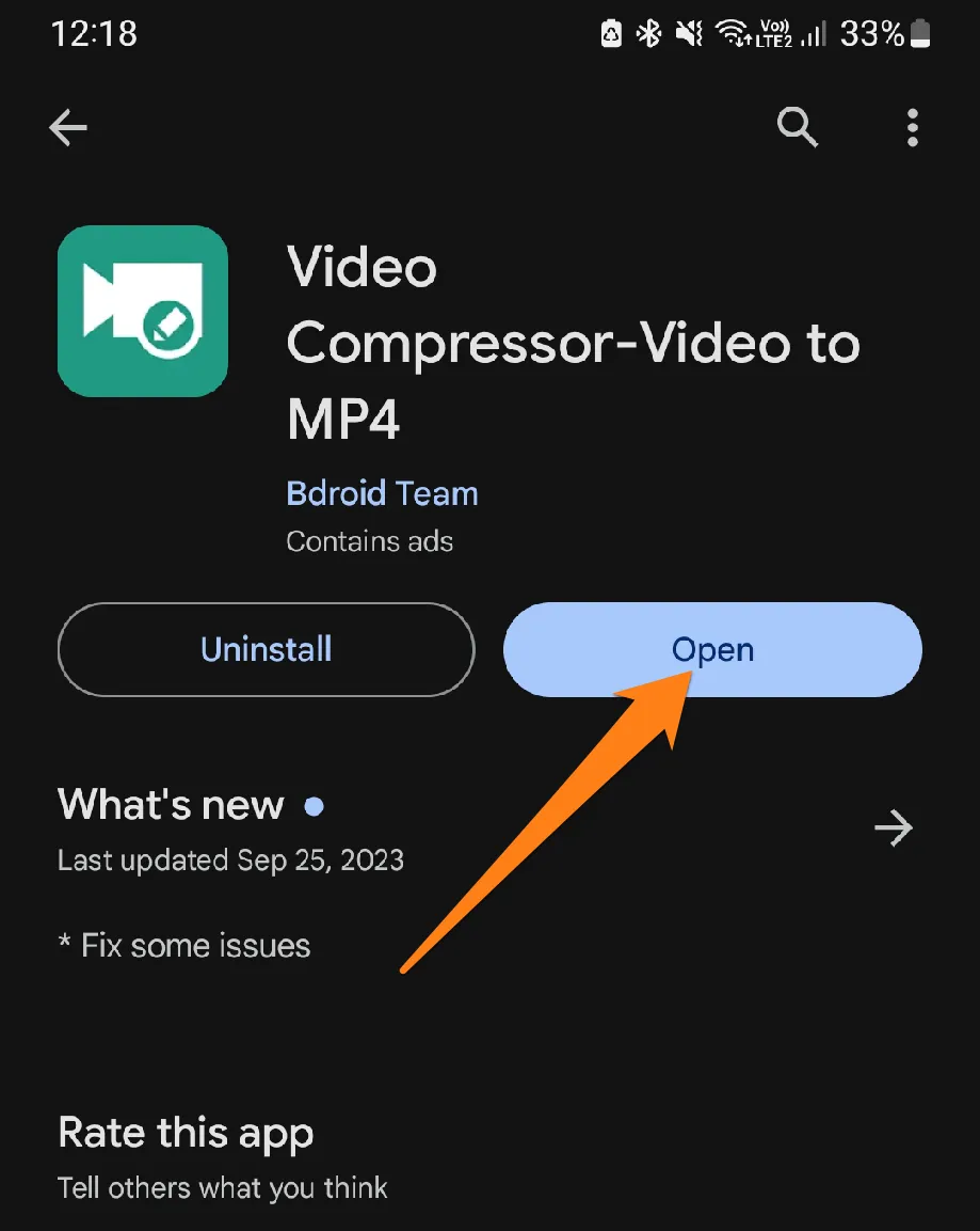 Open the app How to Compress Videos on Android