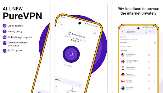 Best VPN Apps for Android PureVPN app Best VPN Apps for Android