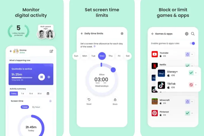 Best Free Parental Control Apps Qustodio app Best Free Parental Control Apps