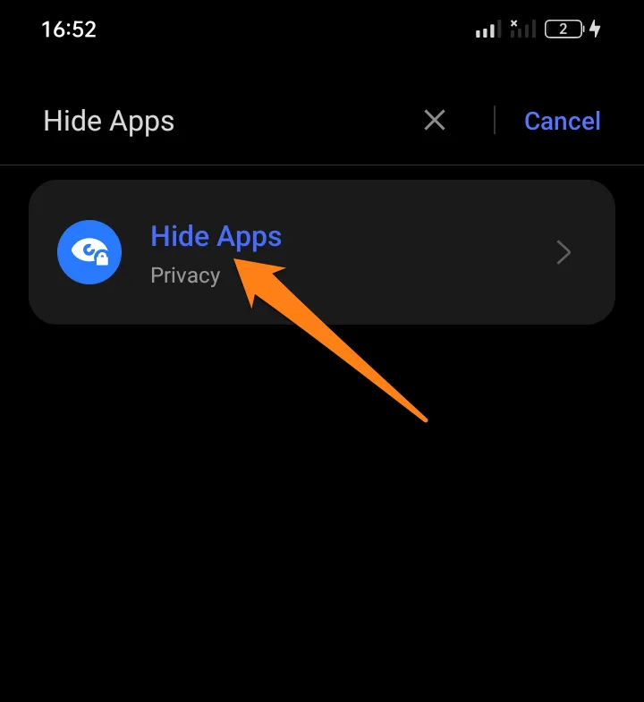 Search for Hide Apps How to Hide Apps on Android