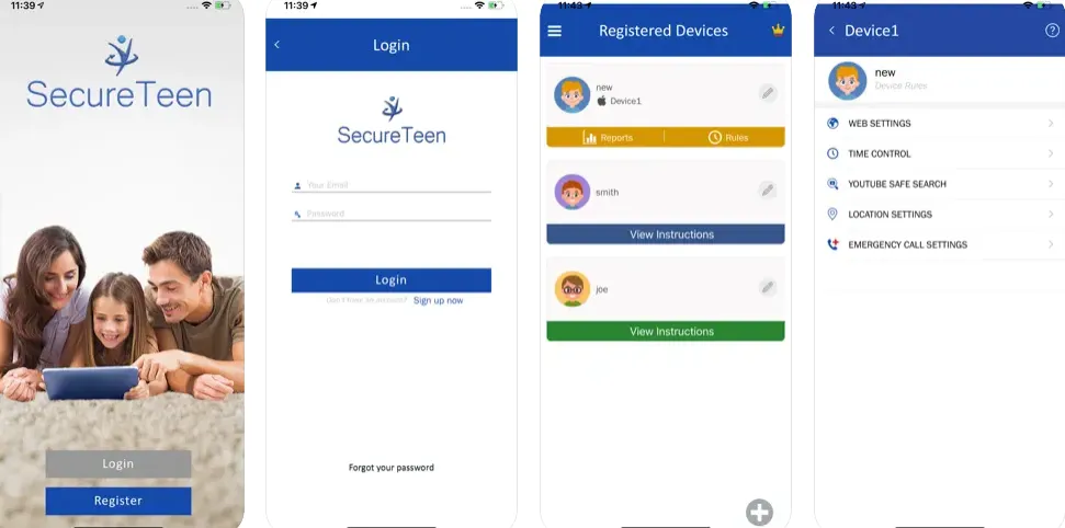 SecureTeen app Best Free Parental Control Apps