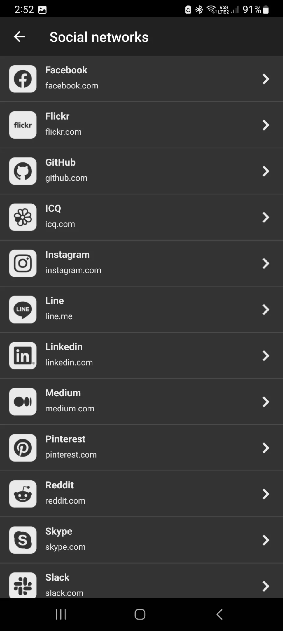 Select your social media outlets How to Use NFC on Android