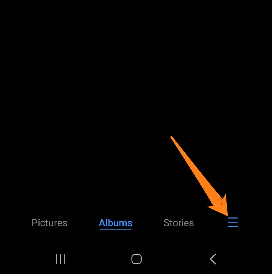 The three horizontal marks How to Empty The Trash on Android