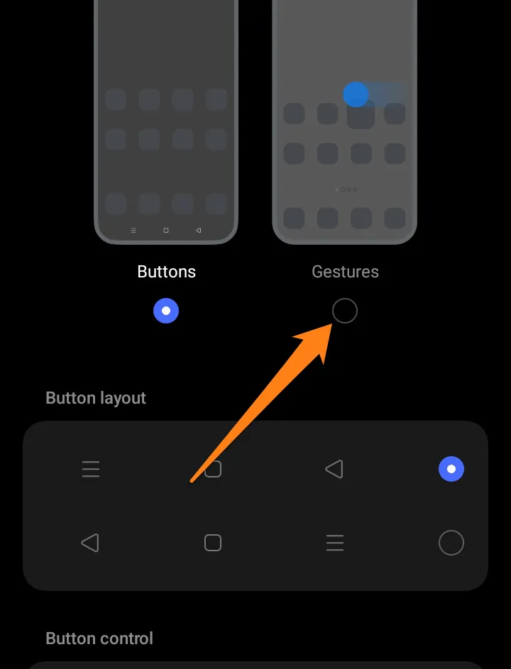 Activate the Gestures button How to use Gesture Navigation on Android