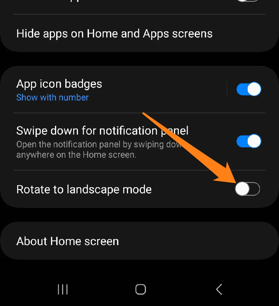 Activate the Rotate to Landscape Mode button How To Fix Android Screen Not Rotating