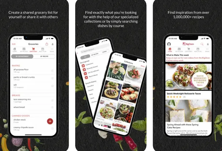 BigOven app Best Apps for Healthy Cooking