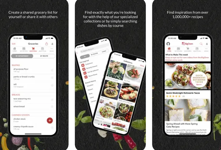 Best Apps for Healthy Cooking BigOven app Best Apps for Healthy Cooking