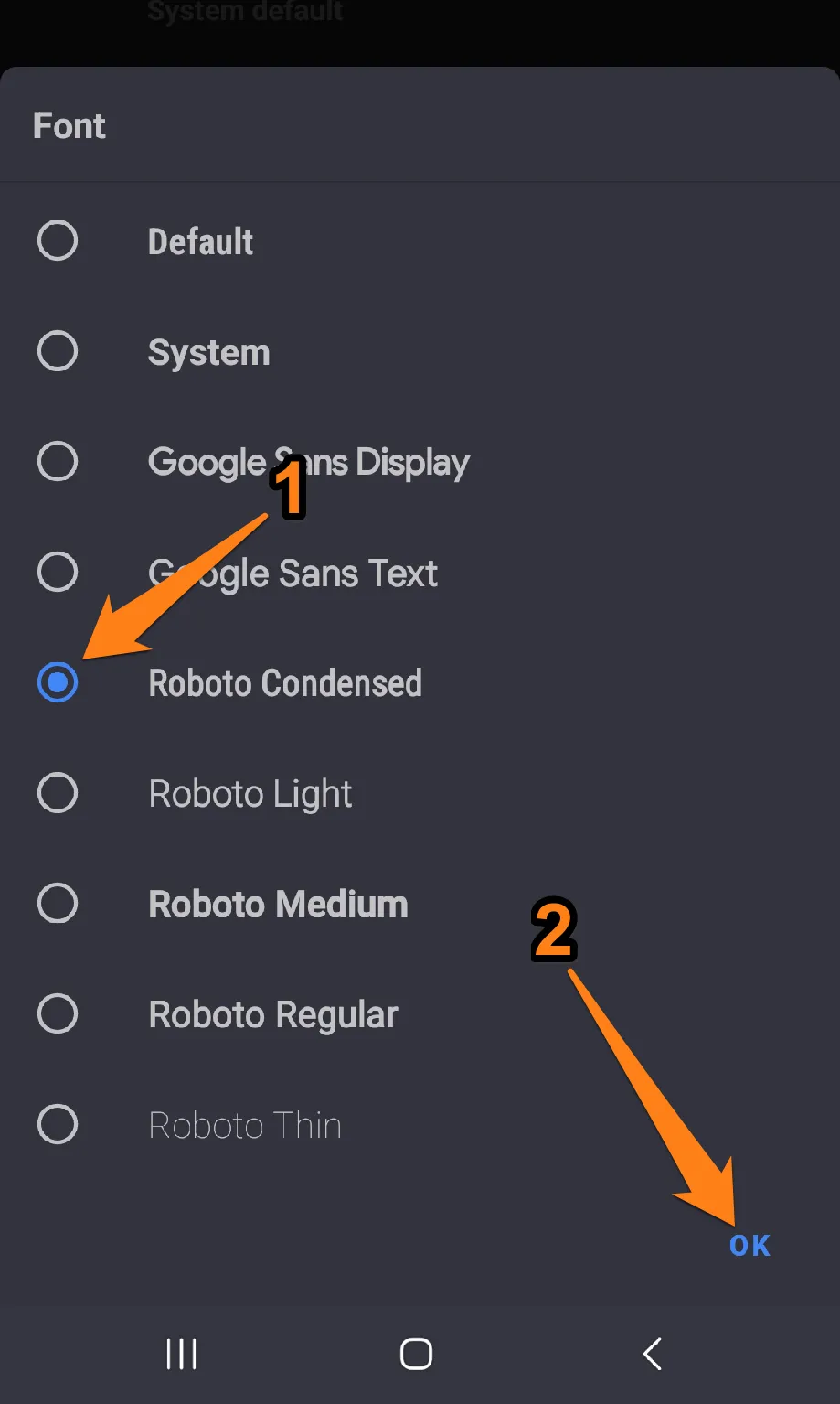 How to Change Fonts in Android Click OK How to Change Fonts in Android