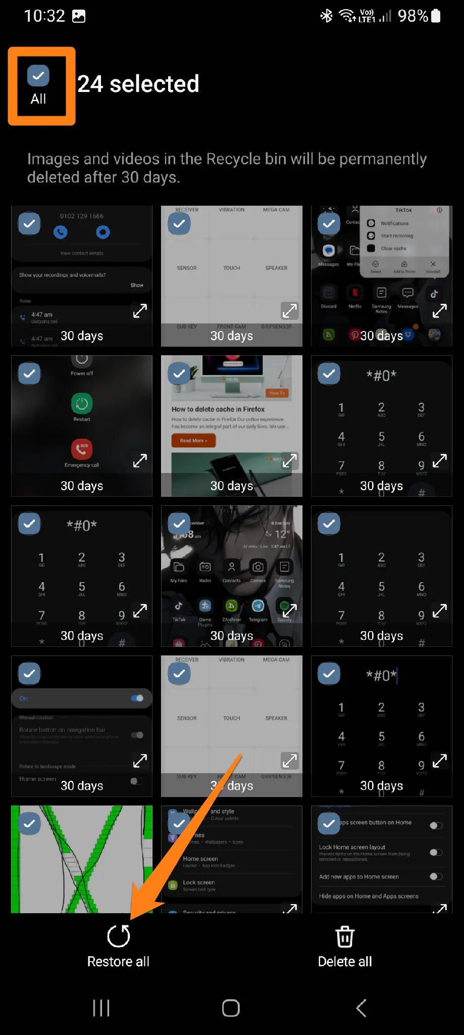 How to Recover a Deleted Photo on Android Click Restore All How to Recover a Deleted Photo on Android