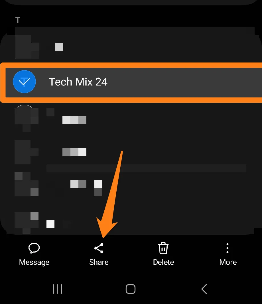 How to Share a Contact Over Text Message Click Share How to Share a Contact Over Text Message