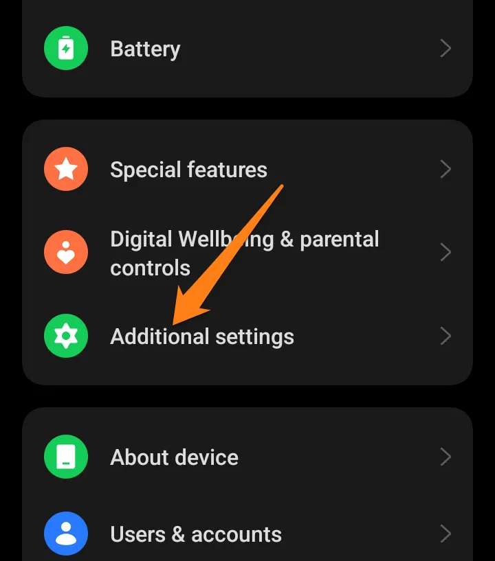 Click on Additional settings How to use Gesture Navigation on Android