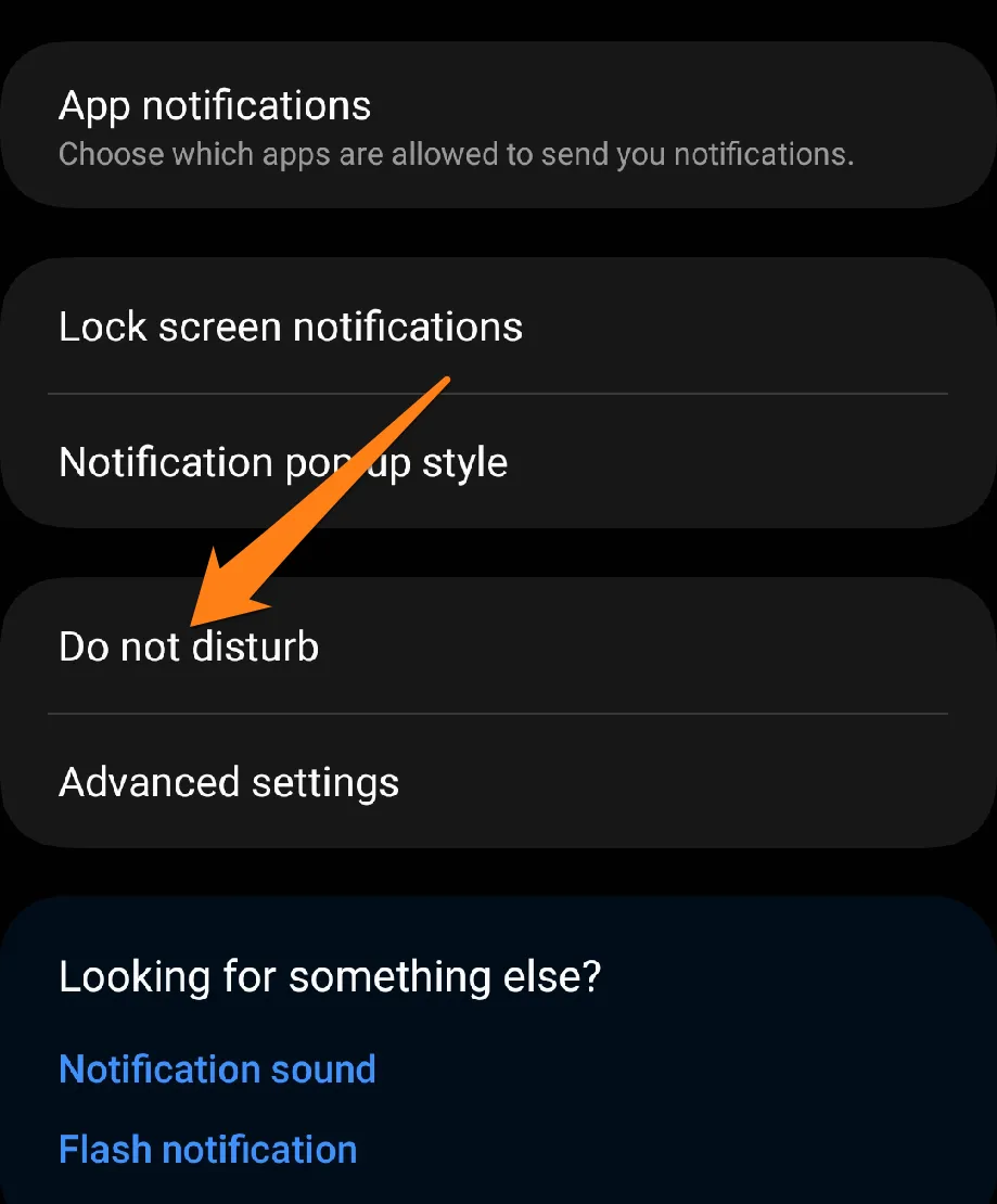 Click on Do Not Disturb How to set up Do Not Disturb on Samsung Galaxy