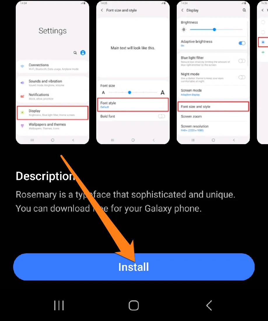 How to Change Fonts in Android Click on Install How to Change Fonts in Android