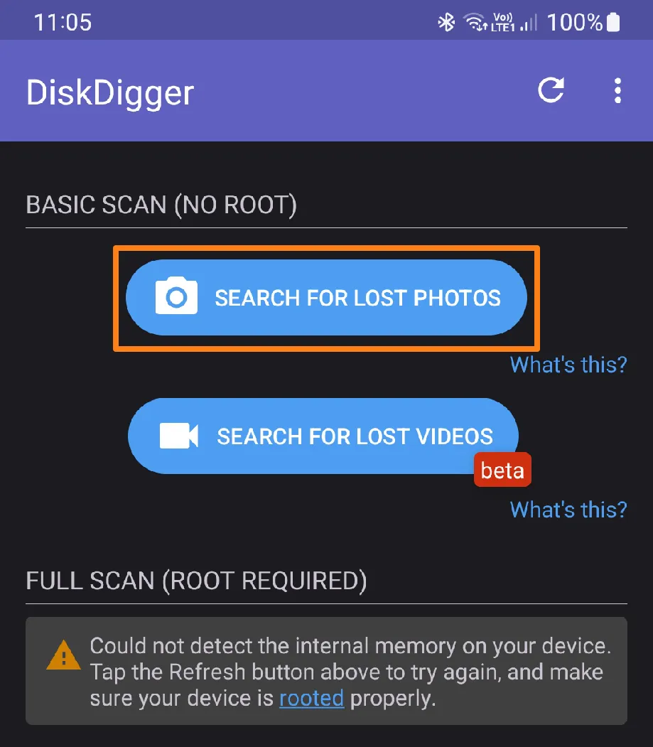 How to Recover a Deleted Photo on Android Click on Search For Lost Photos How to Recover a Deleted Photo on Android