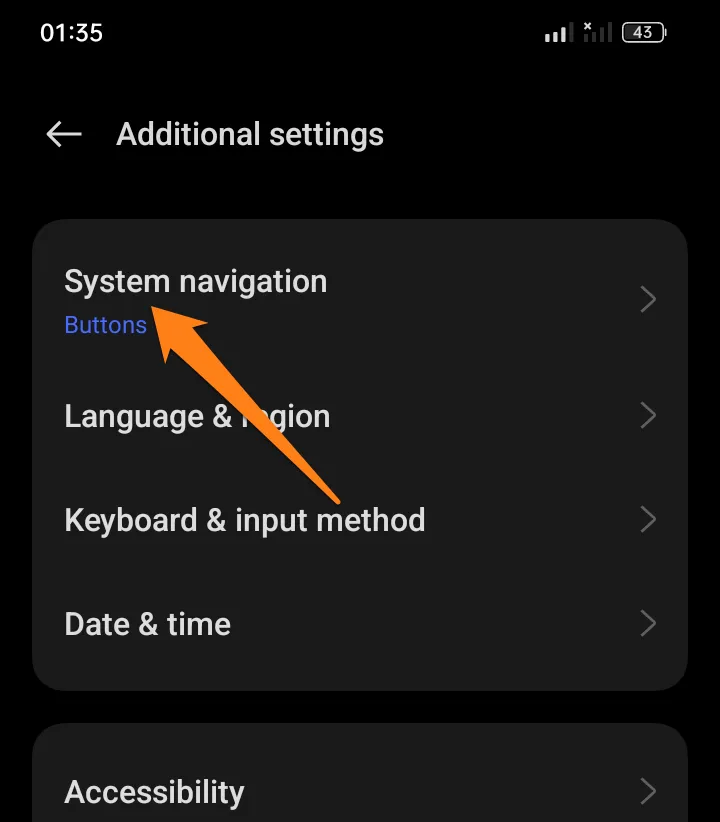 Click on System Navigation How to use Gesture Navigation on Android