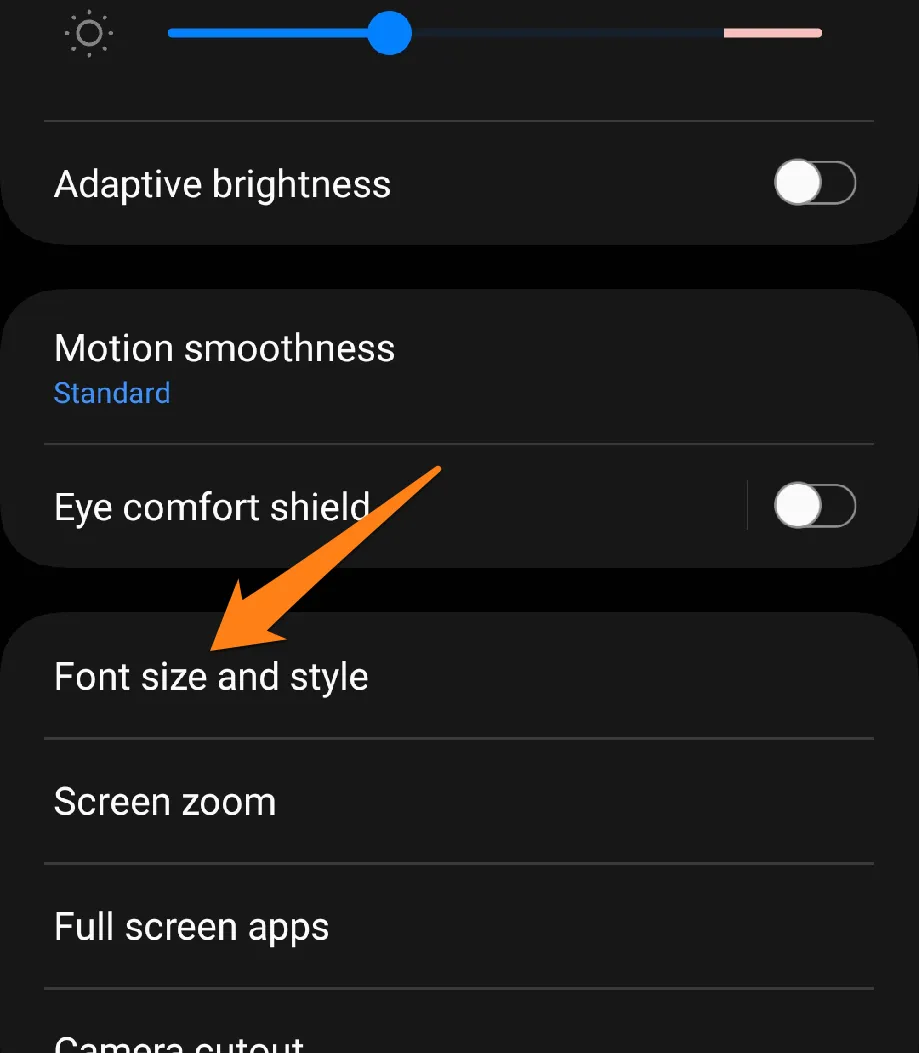 Click on font size and style How to Change Fonts in Android