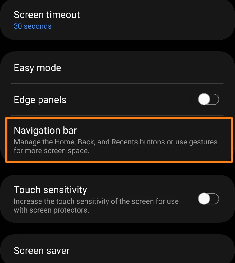 Click on the Navigation bar How to use Gesture Navigation on Android