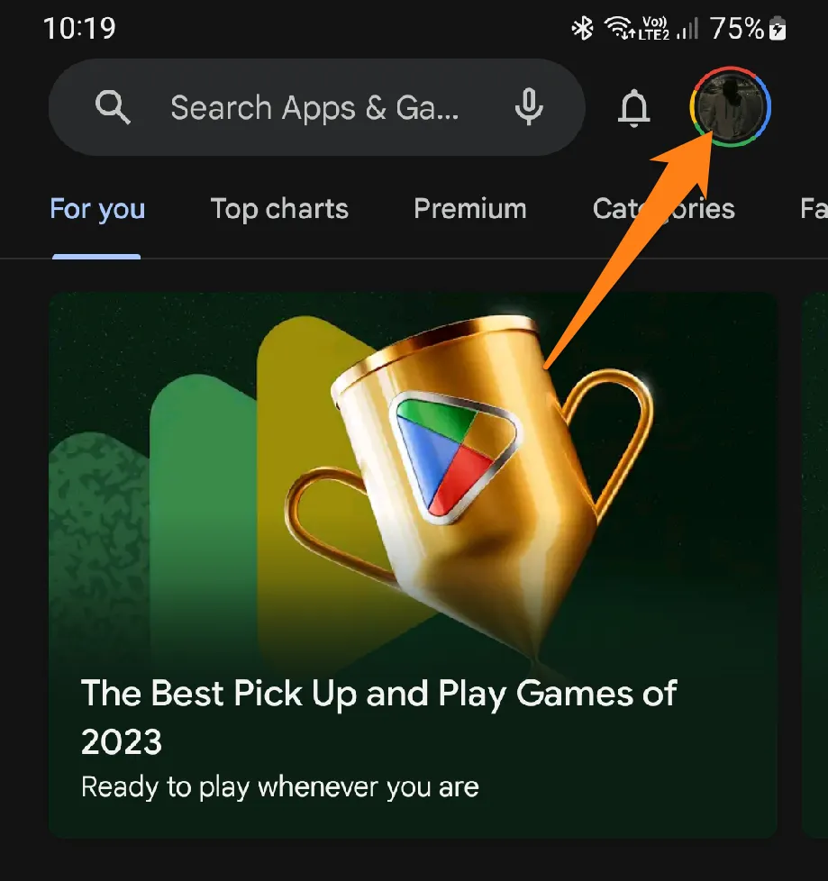 How to Restore Apps on Android Click on the account icon How to Restore Apps on Android